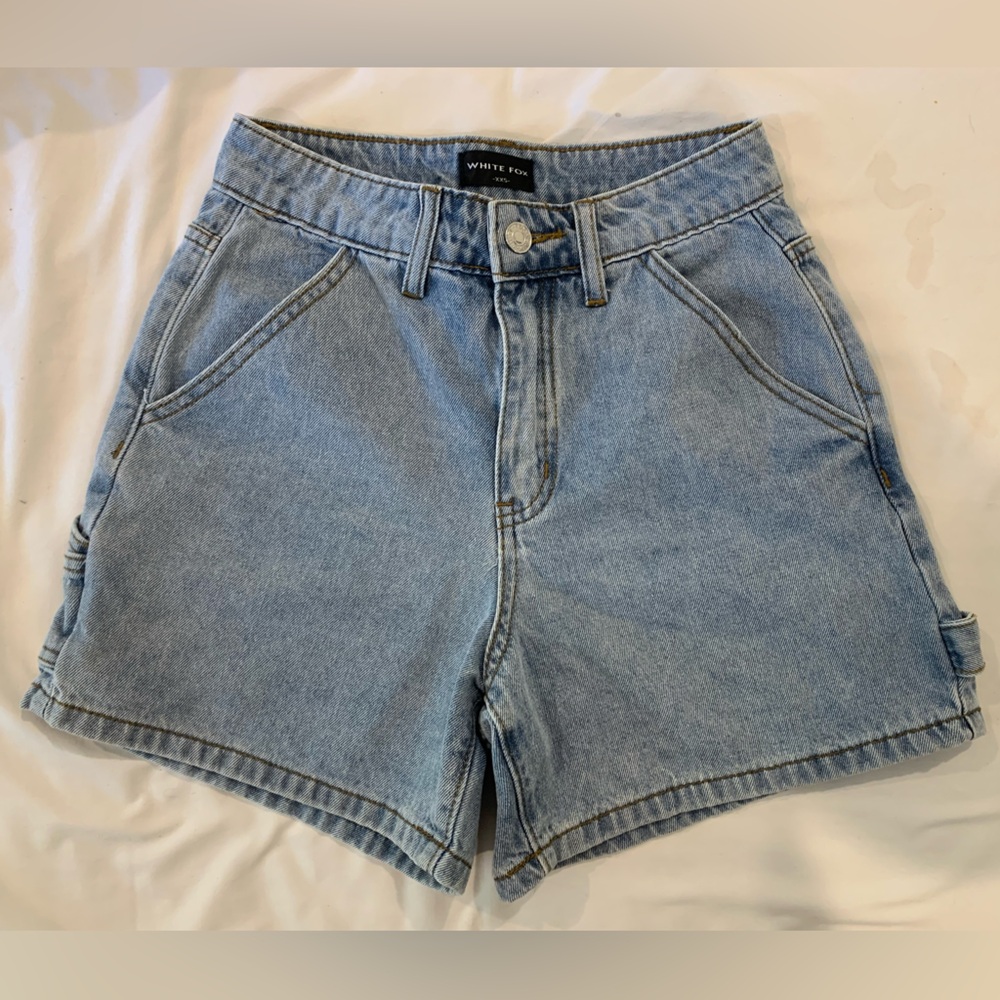 White Fox Boutique Light Blue Jean Shorts